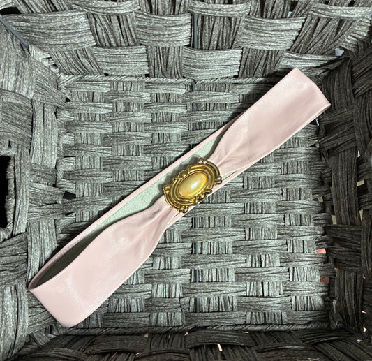 VINTAGE 1987 LIZ CLAIBORNE GENUINE LEATHER MADE IN USA SMALL 2421 PINK W/ CLASP
