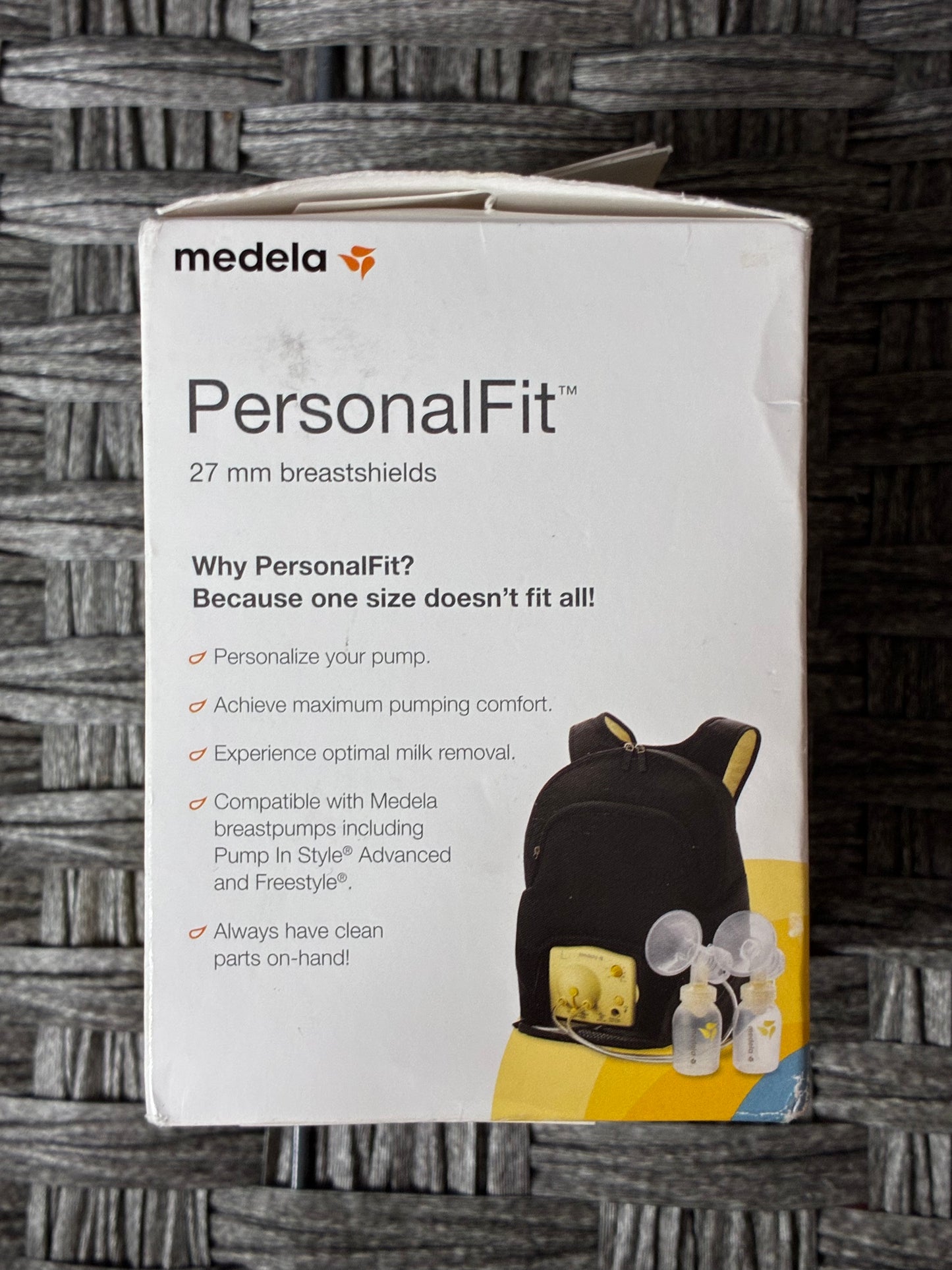 LOT OF 2 MEDELA PERSONALFIT 27MM BREAST SHIELDS, LARGE, 2PCS, BPA FREE