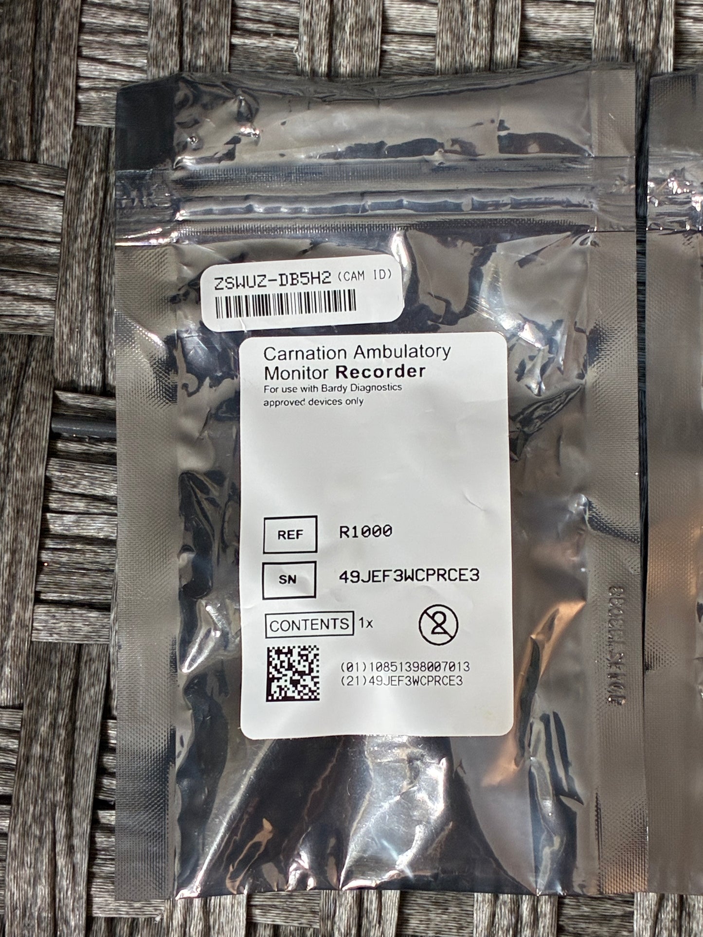 LOT OF 2 CARNATION AMBULATORY MONITOR RECORDER FOR USE WITH BARDY DIAGNOSTICS