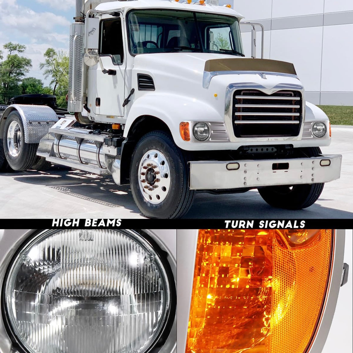 HPDMAUTO HEADLIGHT ASSEMBLY FIT FOR MACK CV RIGHT PASSENGER SIDE CHROME REPLACE