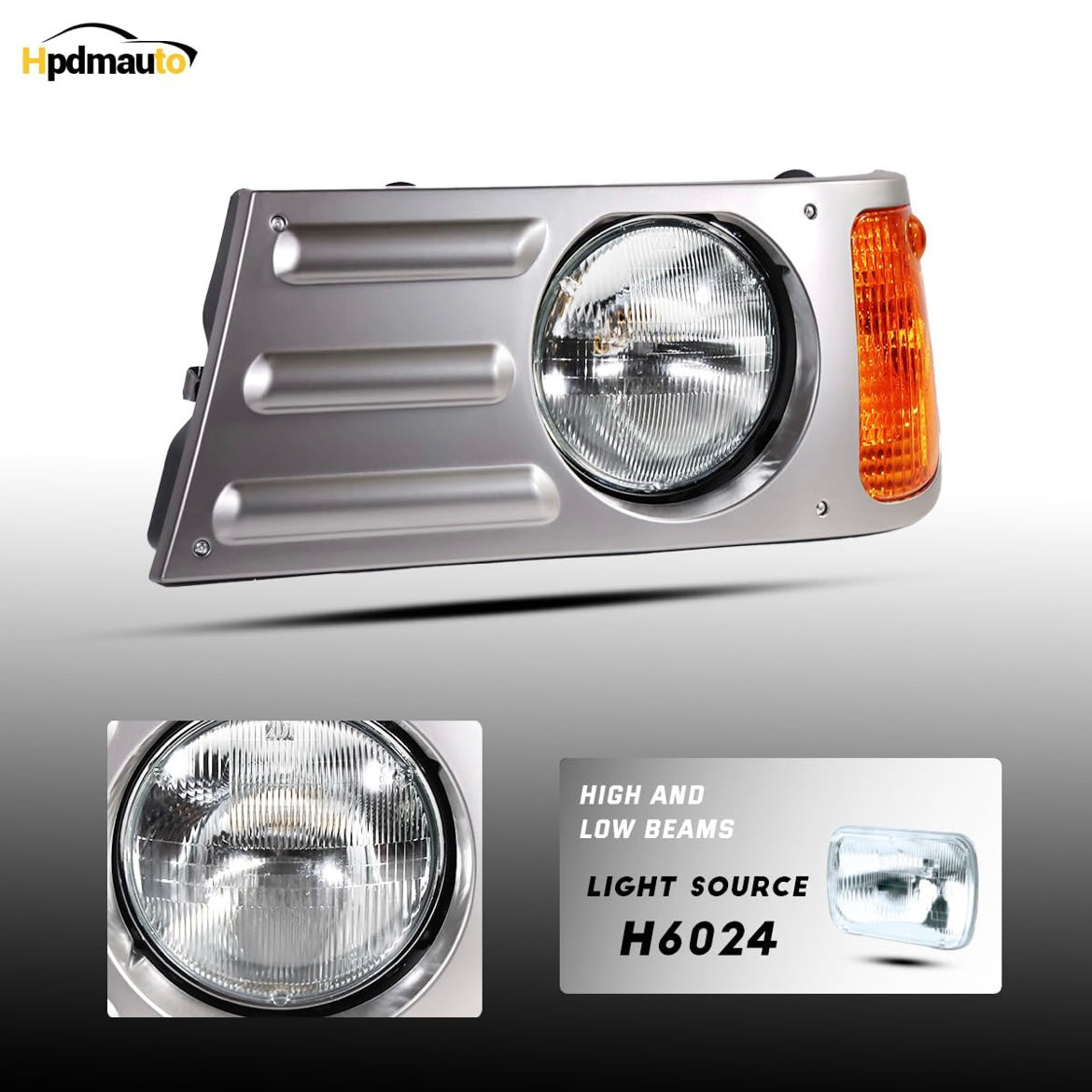 HPDMAUTO HEADLIGHT ASSEMBLY FIT FOR MACK CV RIGHT PASSENGER SIDE CHROME REPLACE