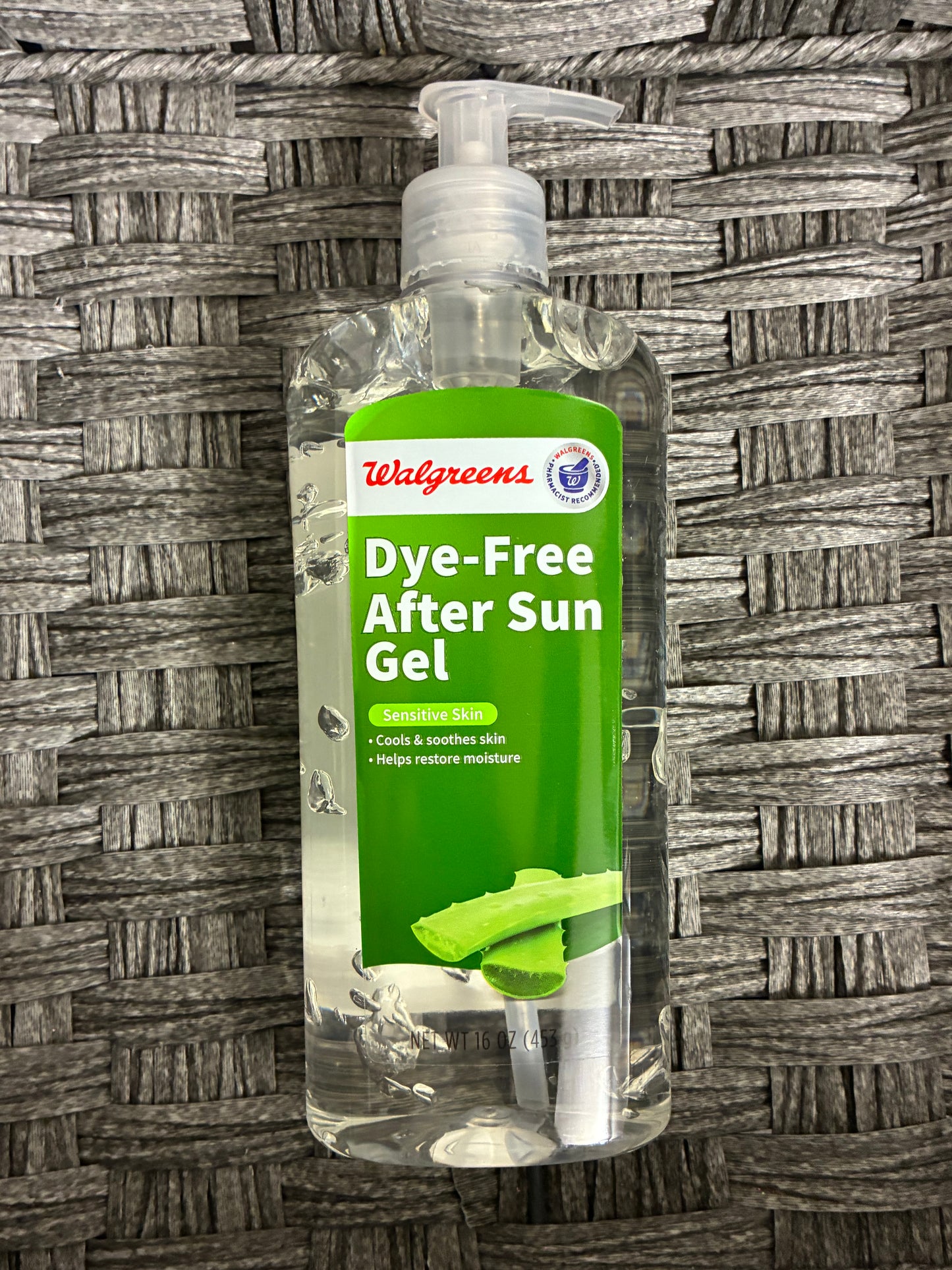 WALGREENS DYE-FREE AFTER SUN GEL FOR SENSITIVE SKIN 16OZ