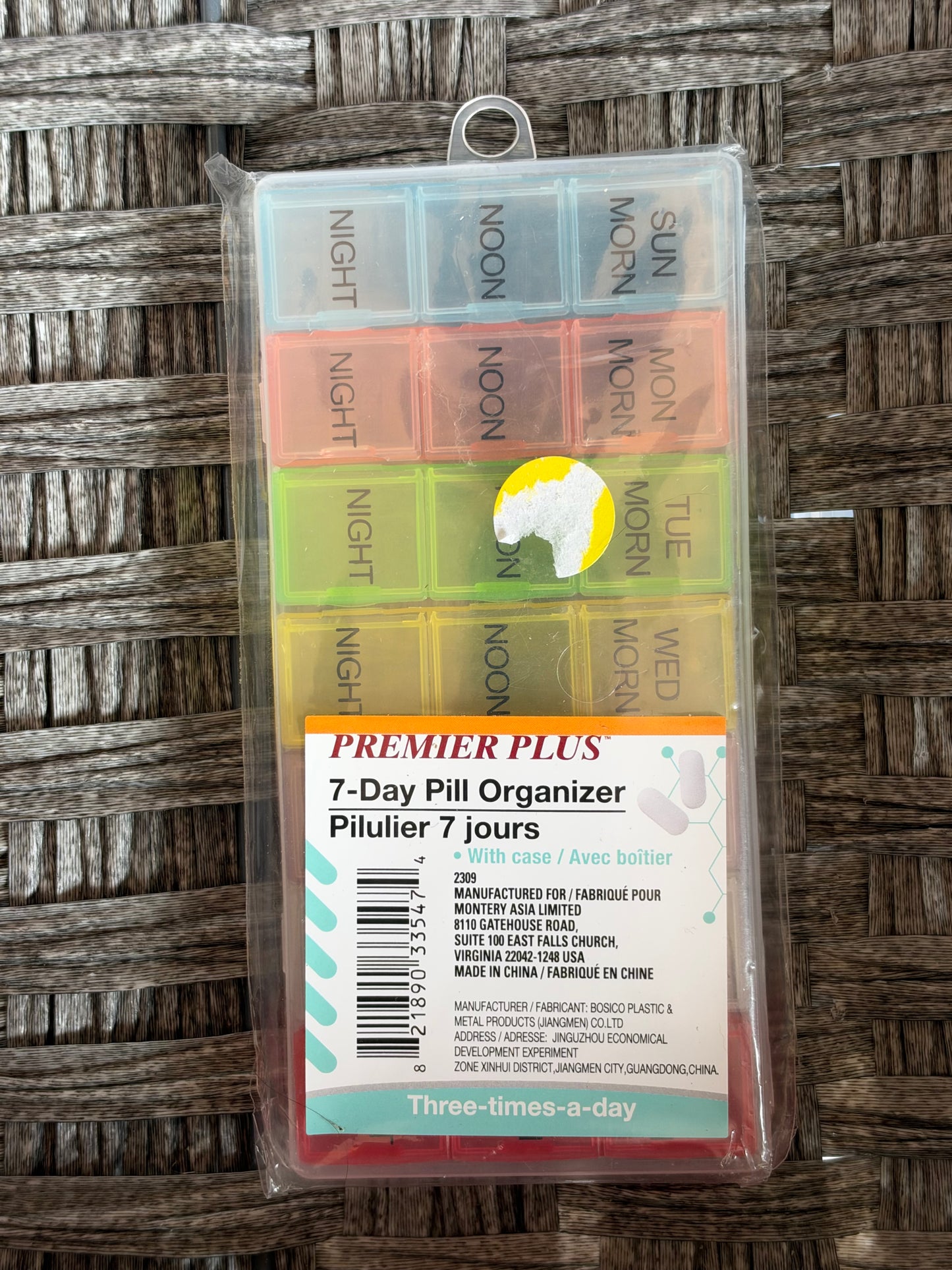 PREMIER PLUS 7-DAY PILL ORGANIZER THREE-TIMES-DAILY