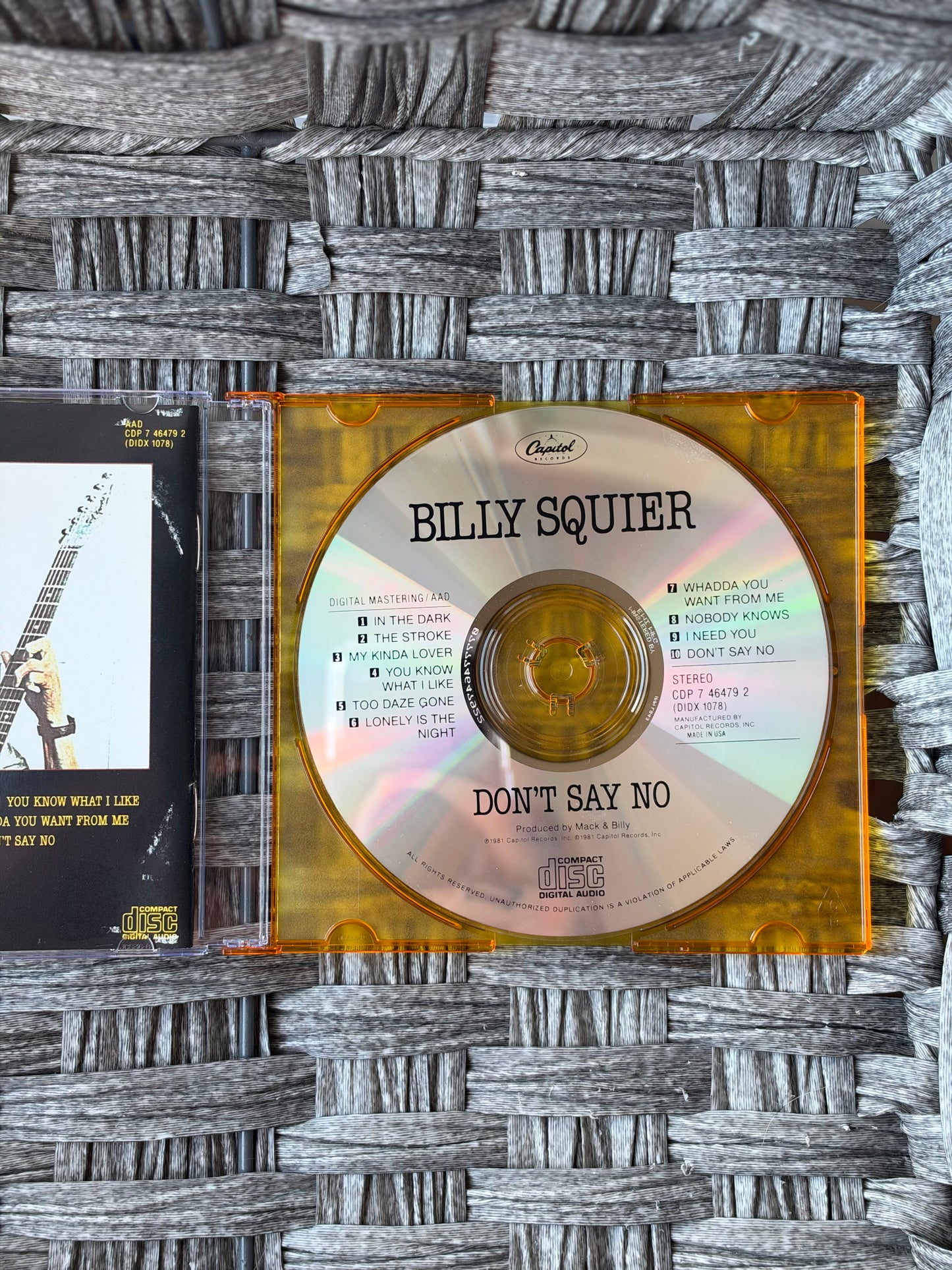 DON'T SAY NO - BILLY SQUIER (CD, 1981) PRE OWNED - GOOD CONDITION