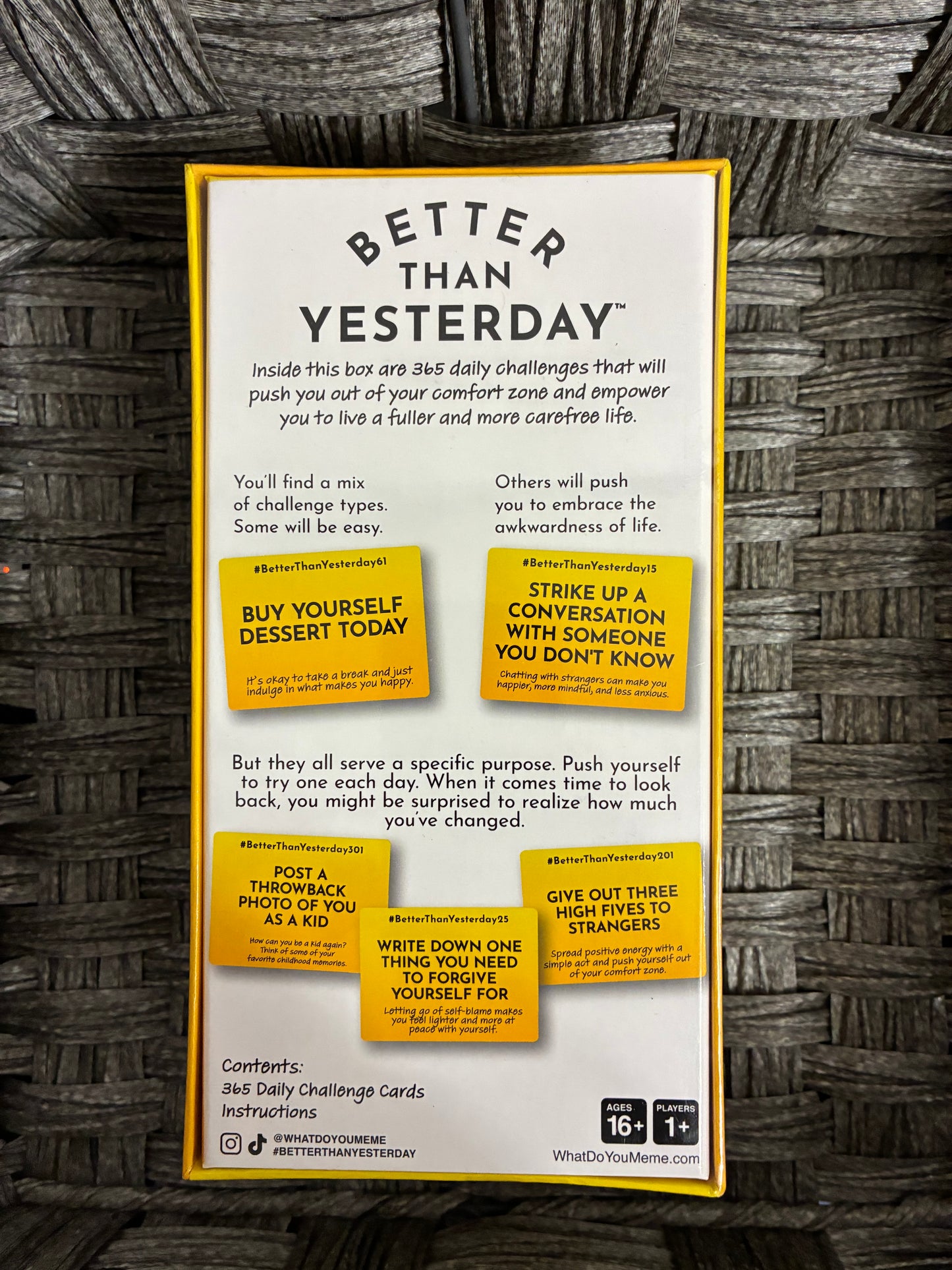 BETTER THAN YESTERDAY CARD GAME WHAT DO YOU MEME? 365 DAILY CHALLENGES NEW