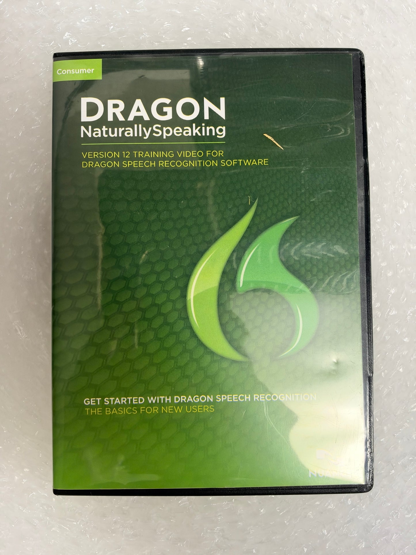 NUANCE DRAGON NATURALLY SPEAKING VERSION 12 TRAINING VIDEO FOR SOFTWARE - USED