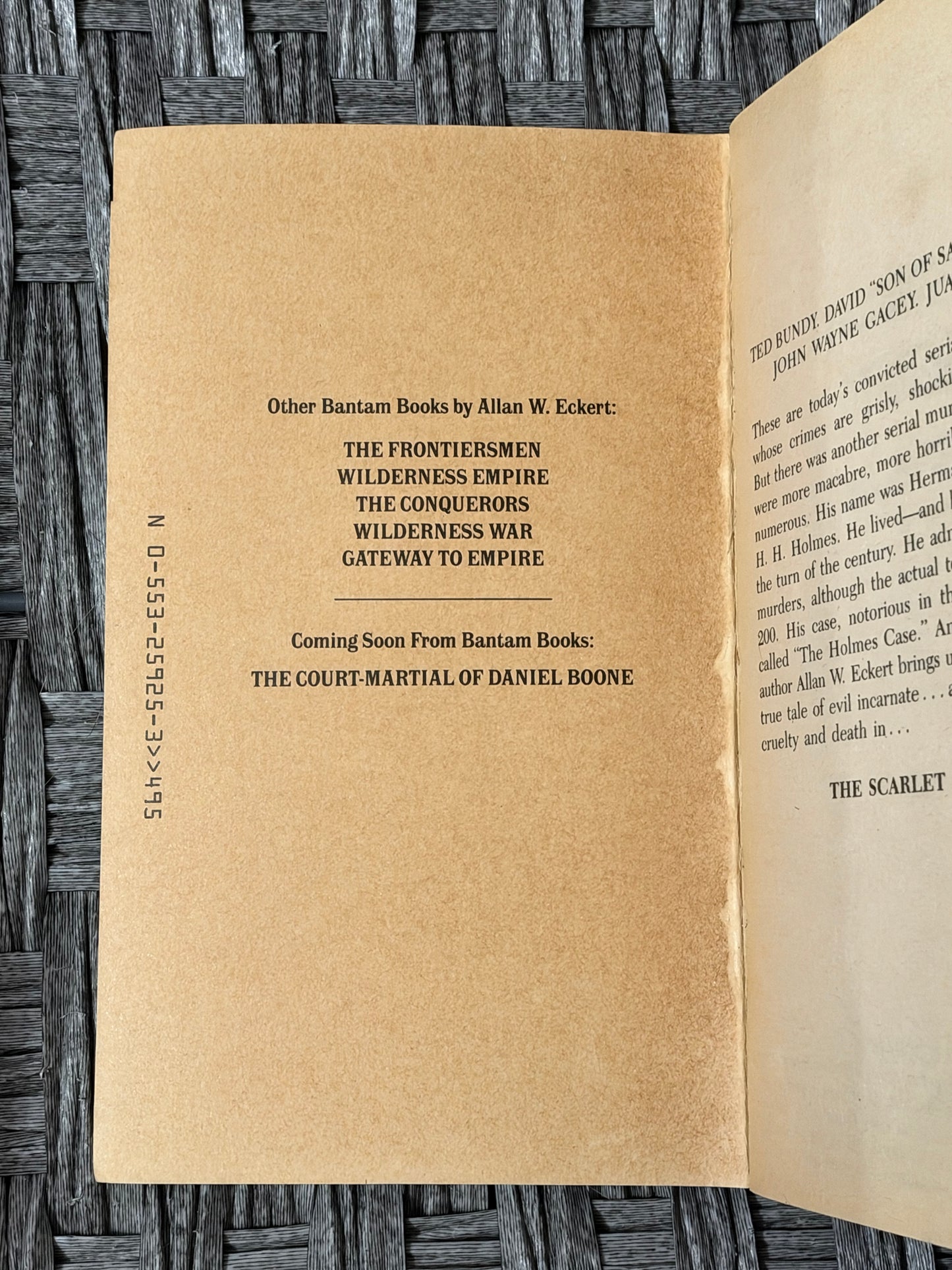THE SCARLET MANSION - ALLAN W. ECKERT (PAPERBACK, 2ND PRINT, 1986) SERIAL KILLER