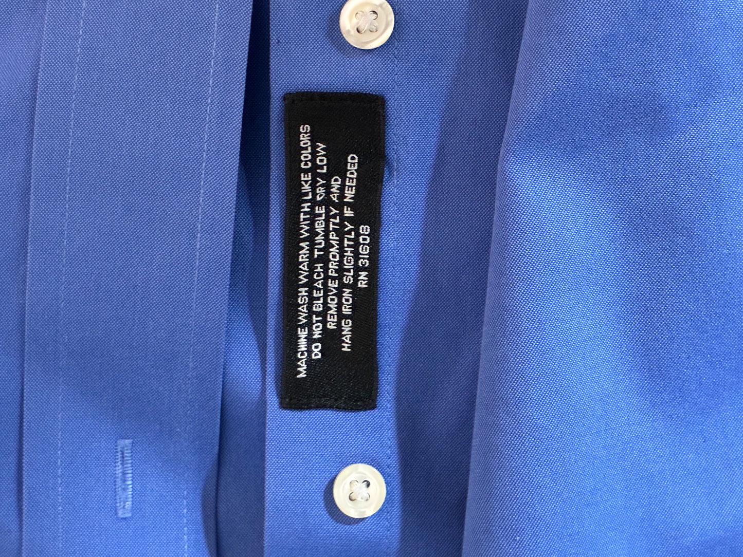 Jos. A. Bank Travelers Collection Size 16 34 Mens Button Up Shirt Blue 100% Cotton