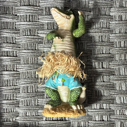 VINTAGE KMART TIKI TABLETOP ALLIGATOR DANCING BOBBLE FIGURINE
