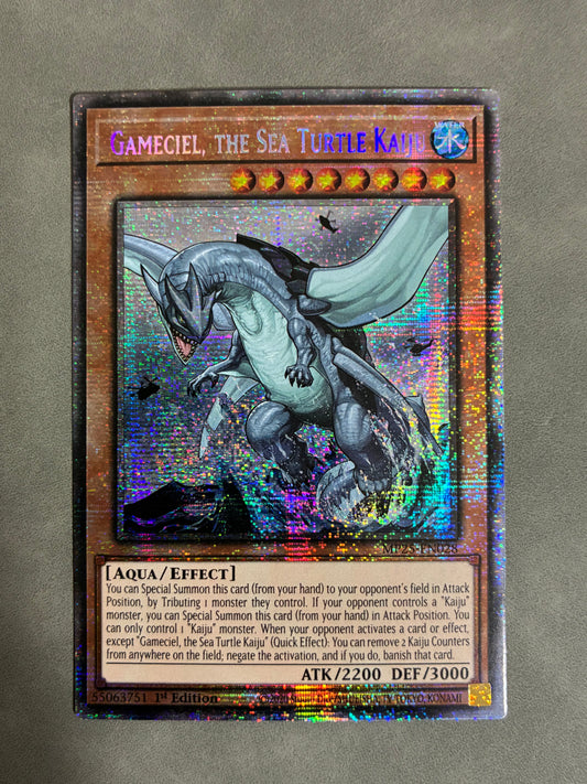 YU-GI-OH! GAMECIEL, THE SEA TURTLE KAIJU SECRET RARE MP25-EN028 HOLO 1ST ED HOLO