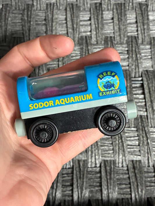 THOMAS & FRIENDS WOODEN TRAIN CAR "LIGHT UP SQUID CAR" - UNTESTED