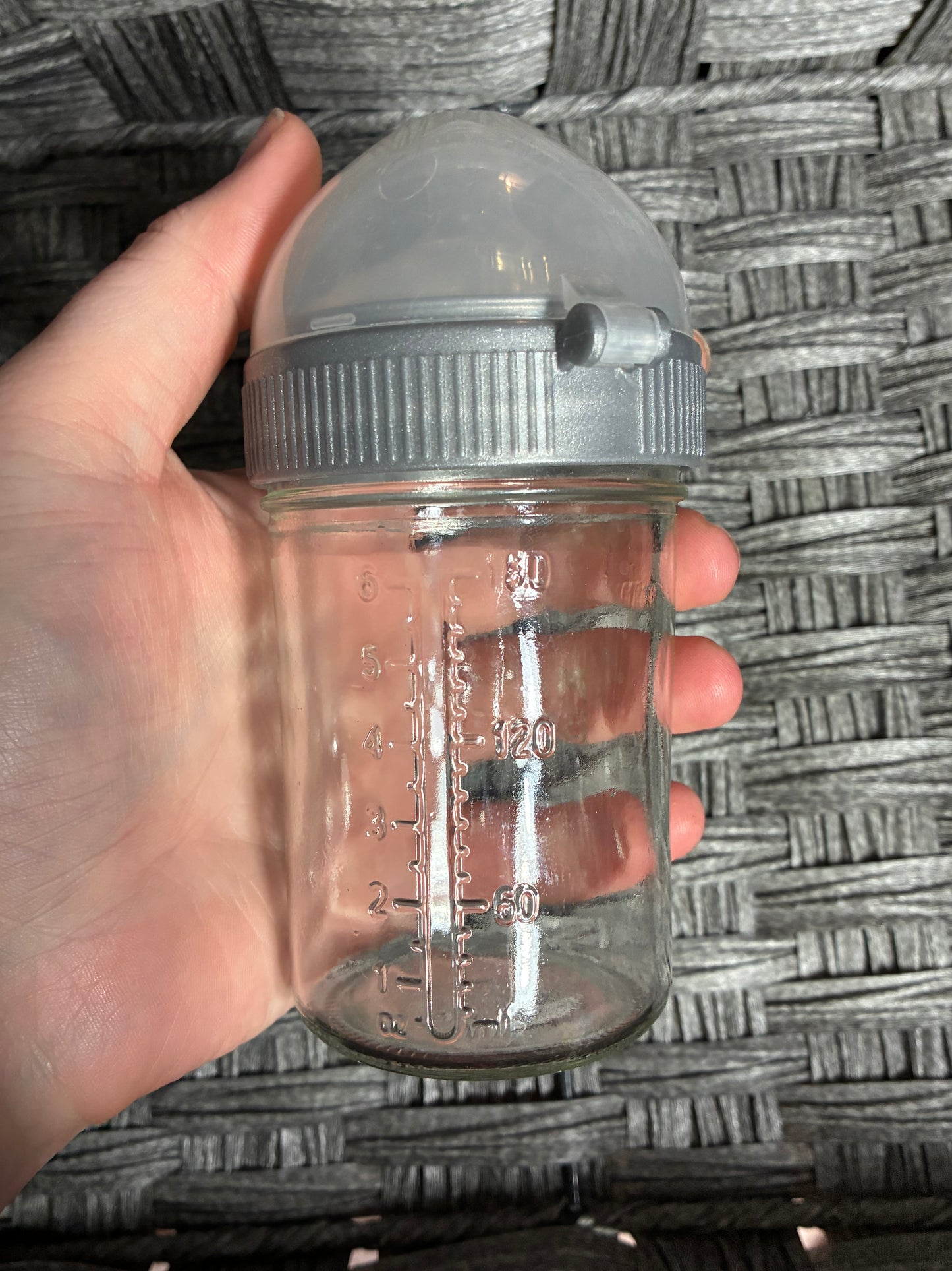 MASON BOTTLE 8 OUNCES GLASS MASON JAR BABY BOTTLE WITH NIPPLE AND CAP