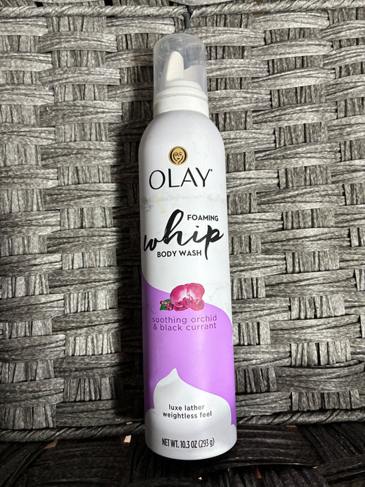 OLAY FOAMING WHIP BODY WASH SOOTHING ORCHID & BLACK CURRANT 10 OZ DISCONTINUED