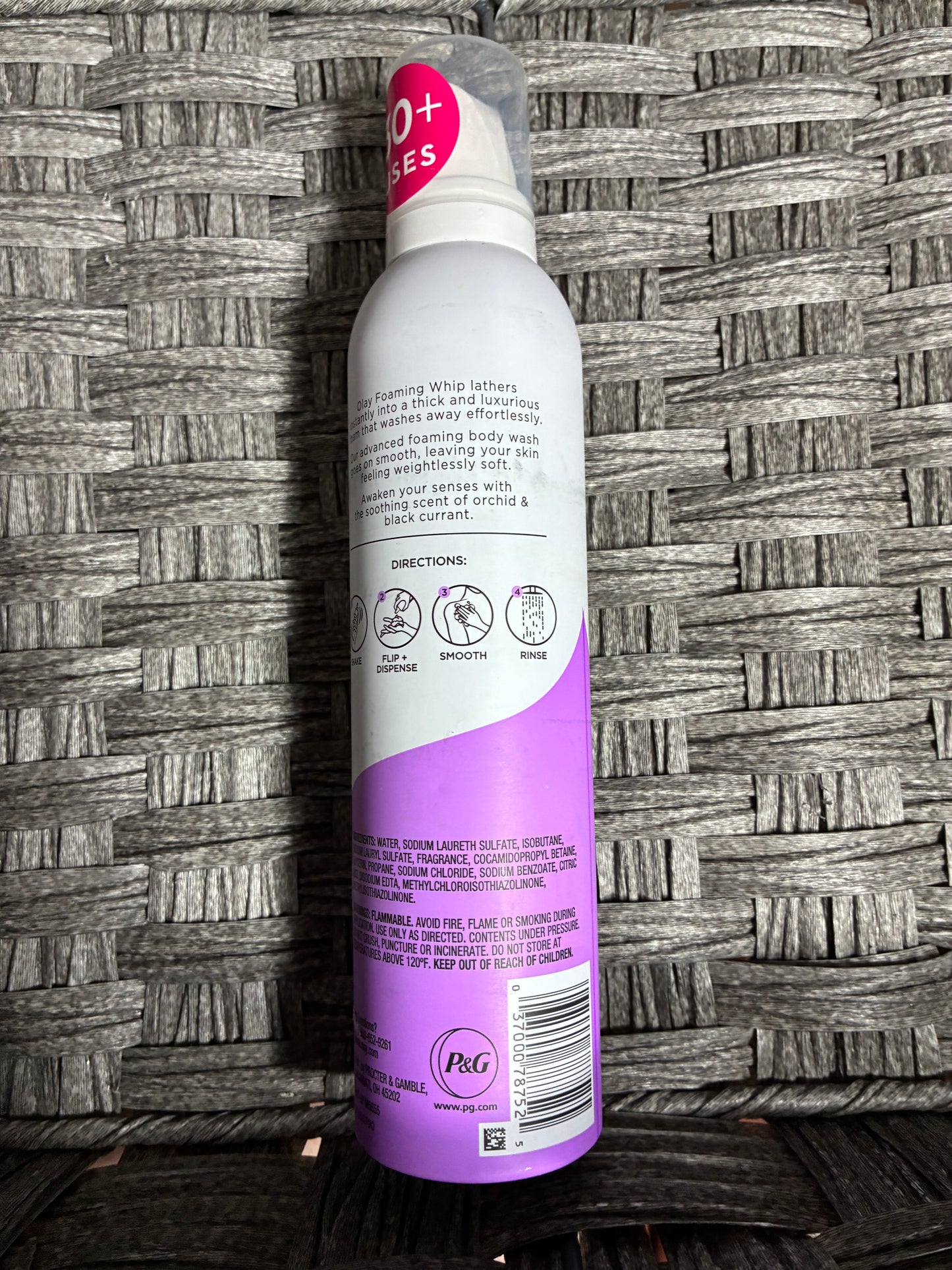 OLAY FOAMING WHIP BODY WASH SOOTHING ORCHID & BLACK CURRANT 10 OZ DISCONTINUED