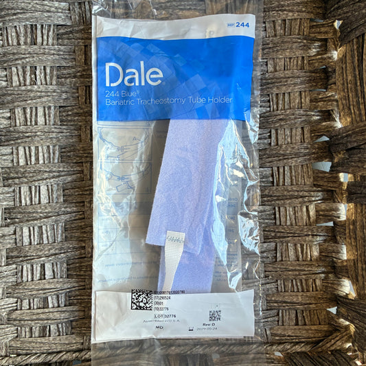 DALE 244 BLUE BARIATRIC TRACHEOSTOMY TUBE HOLDER LOT#32776 GTIN #00817612020780