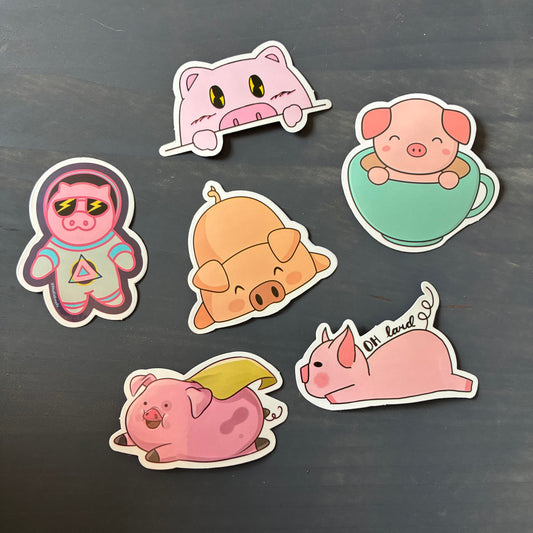 PIG THEMED STICKER PACKS
