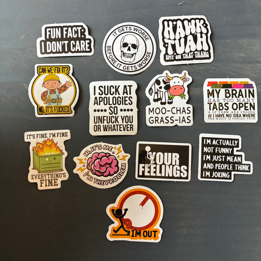 ADULT THEMED FUNNY STICKER PACKS