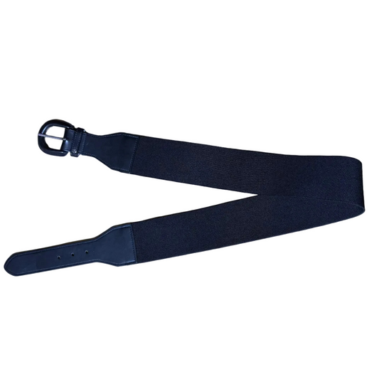 CHAPS UNISEX 2.5” WIDE BLACK ELASTIC BELT XL