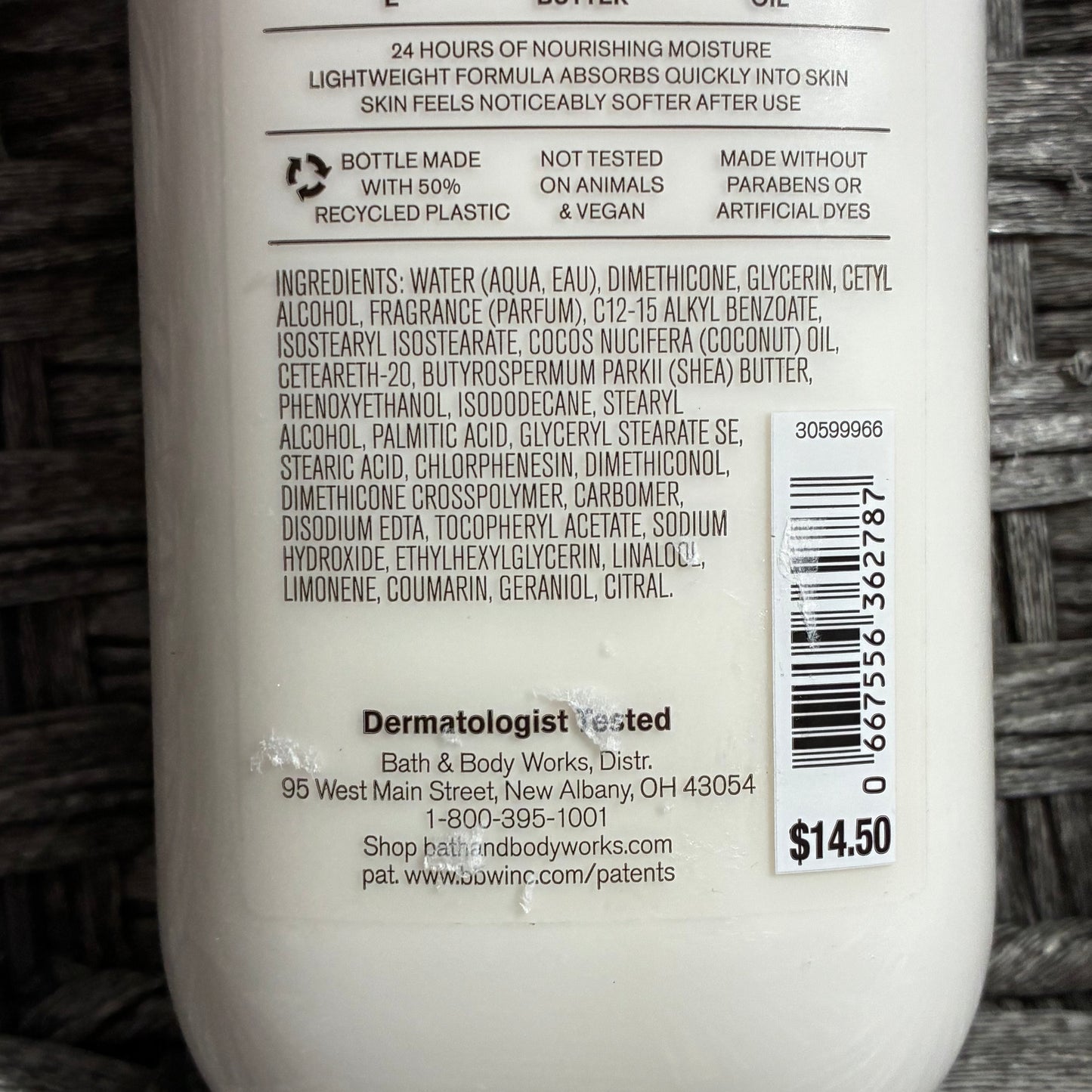 BATH AND BODY WORKS BODY LOTION 8 FL OZ - WHITE TEA & SAGE - DISCONTINUED RARE