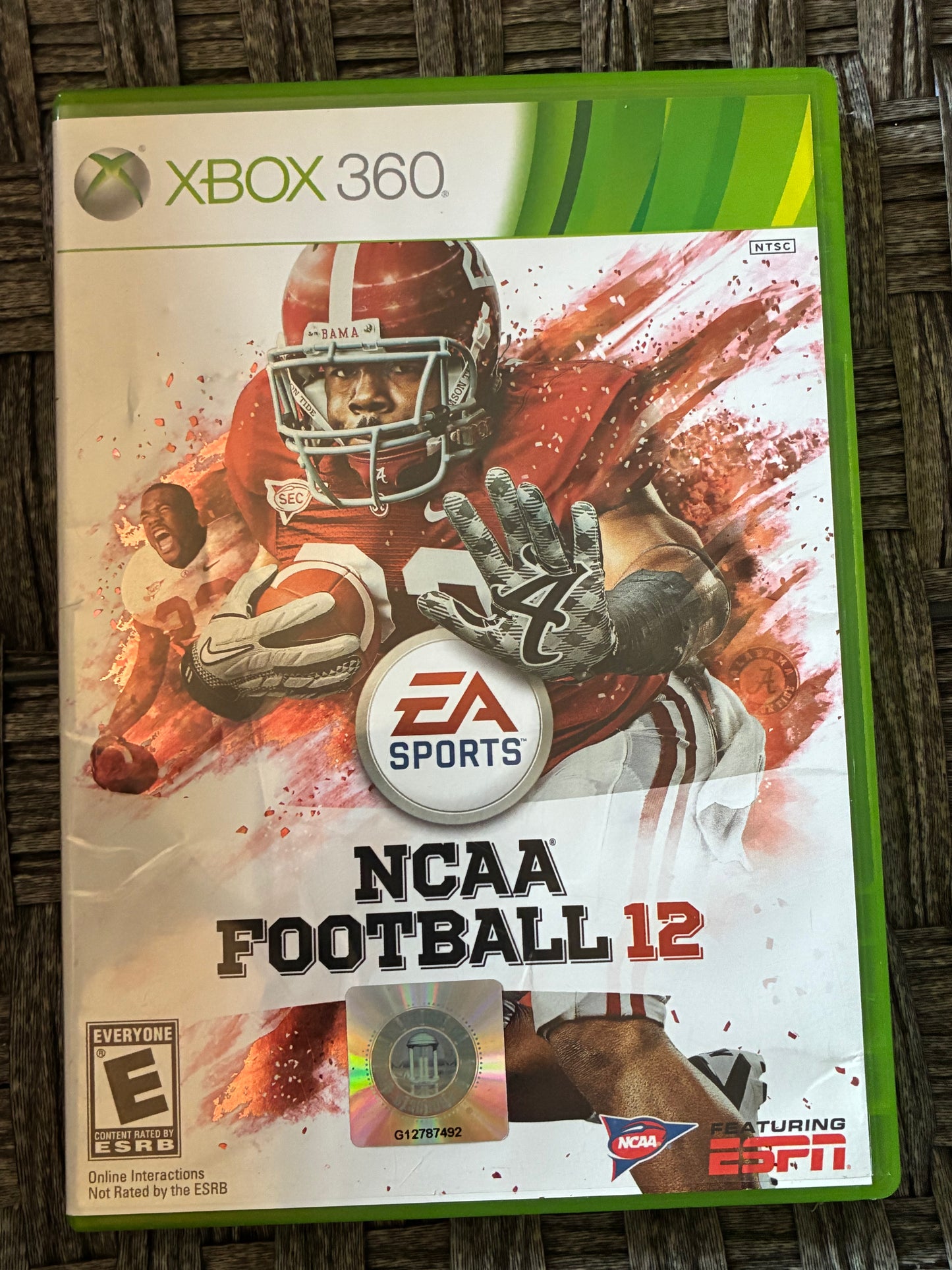 XBOX 360 EA SPORTS NCAA FOOTBALL 12 PRE OWNED