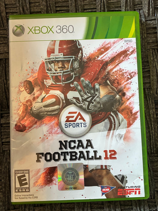 XBOX 360 EA SPORTS NCAA FOOTBALL 12 PRE OWNED