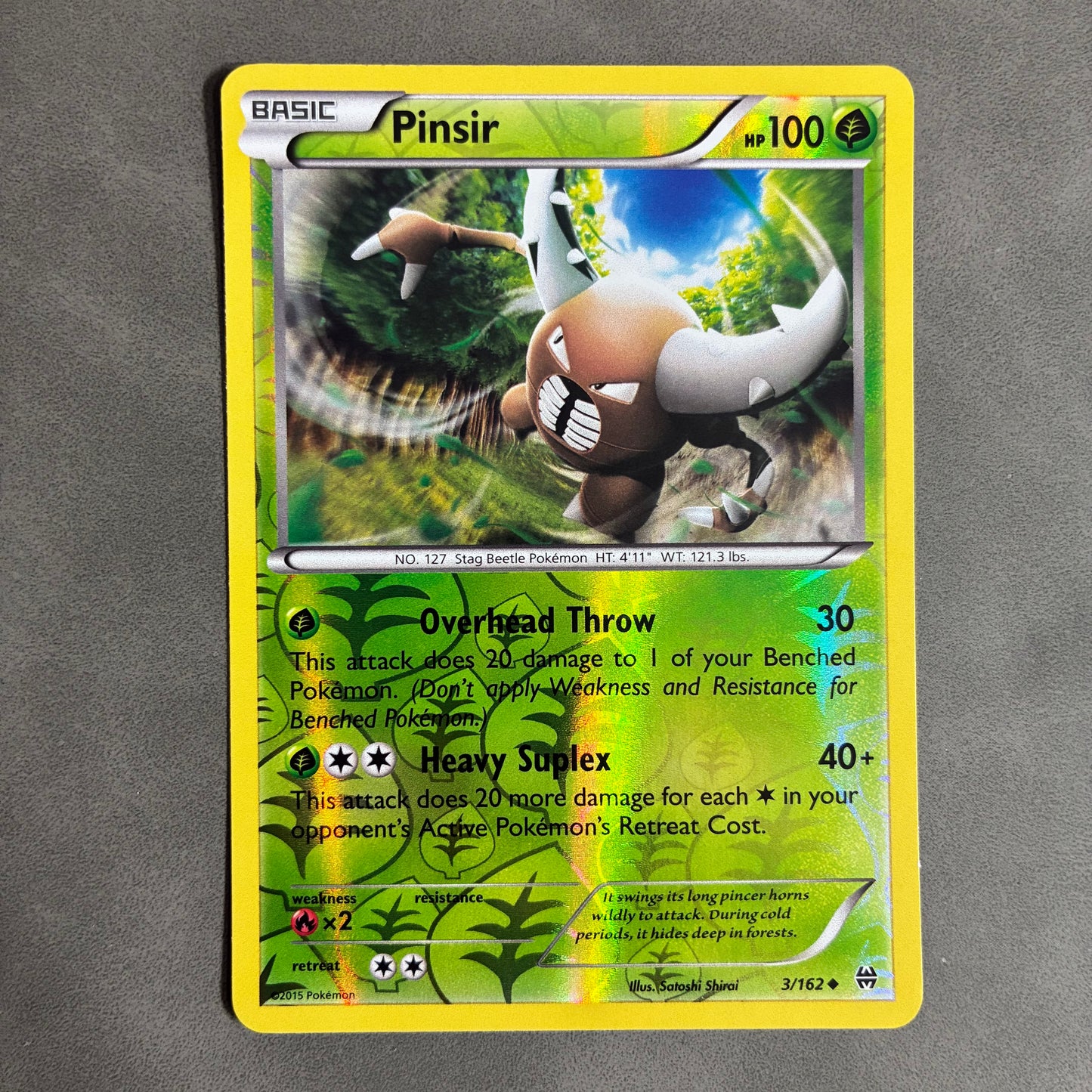 POKEMON TCG PINSIR 3/162 HOLO 2015