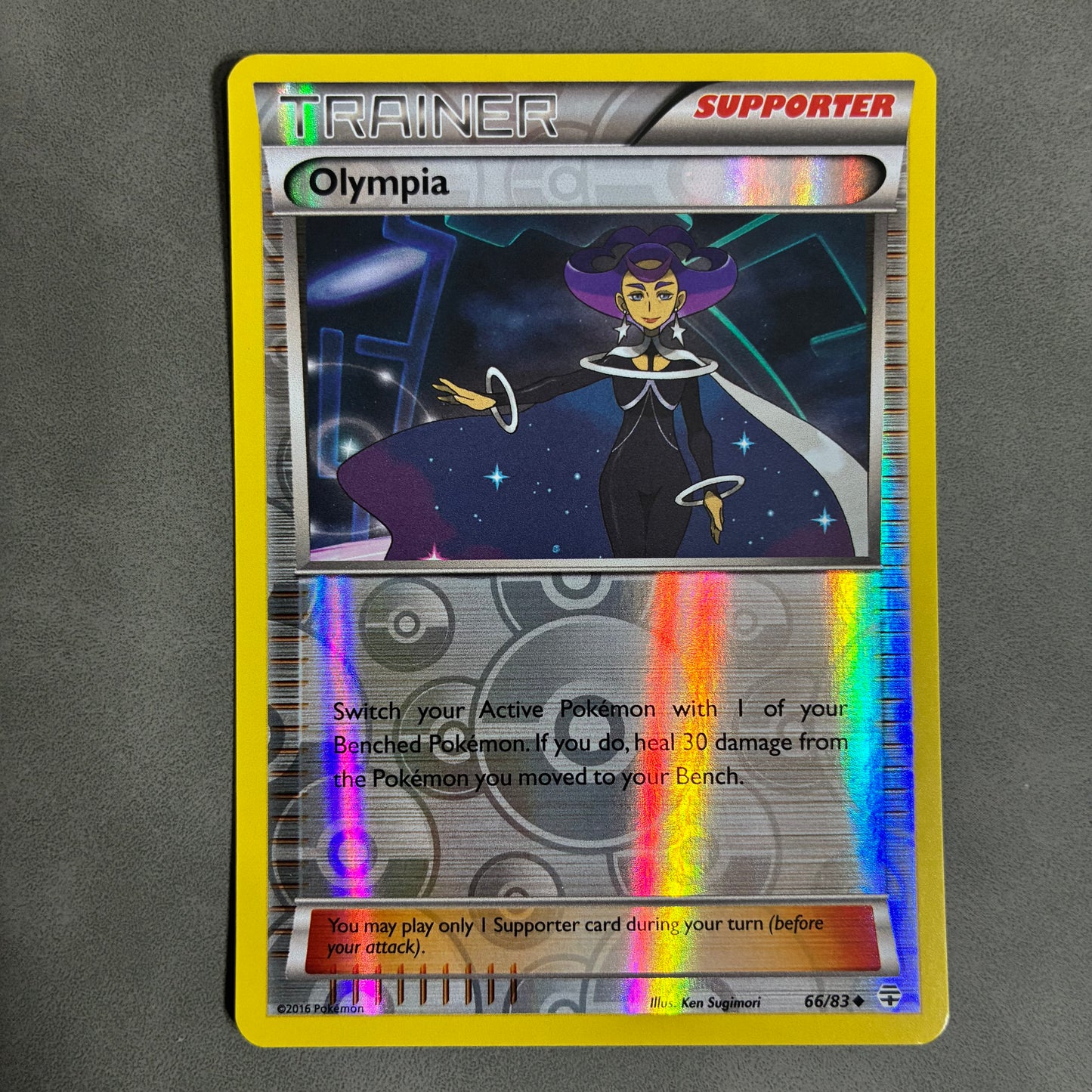 POKEMON TCG OLYMPIA 66/83 HOLO 2016 TRAINER SUPPORTER