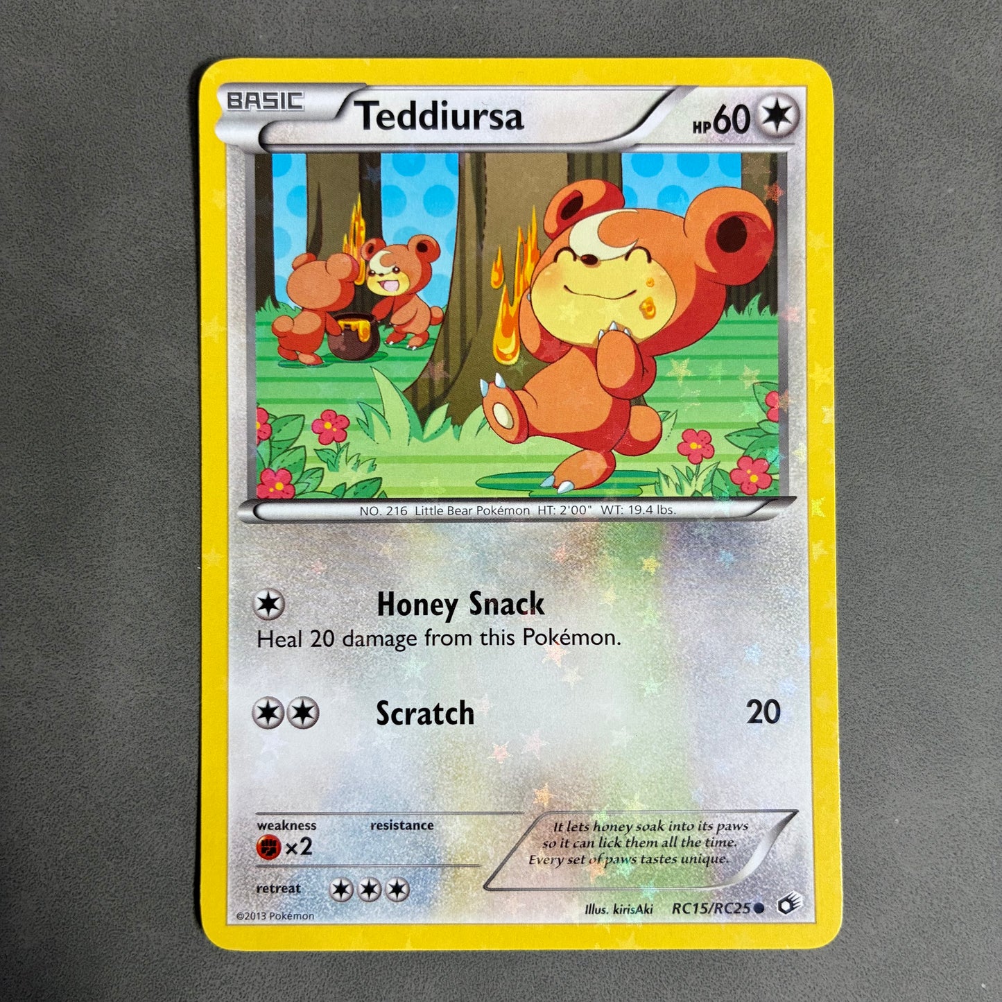 POKEMON TCG TEDDIURSA RC15/RC25 STARLIGHT HOLO 2013
