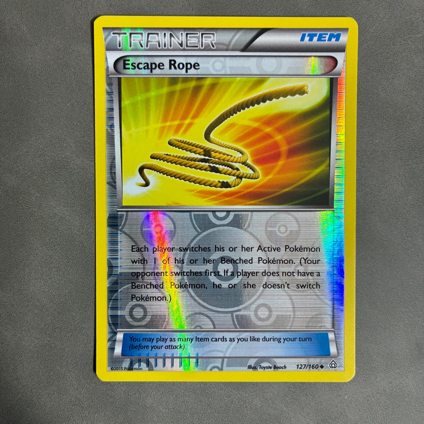 POKEMON TCG ESCAPE ROPE 127/160 HOLO 2015 TRAINER ITEM