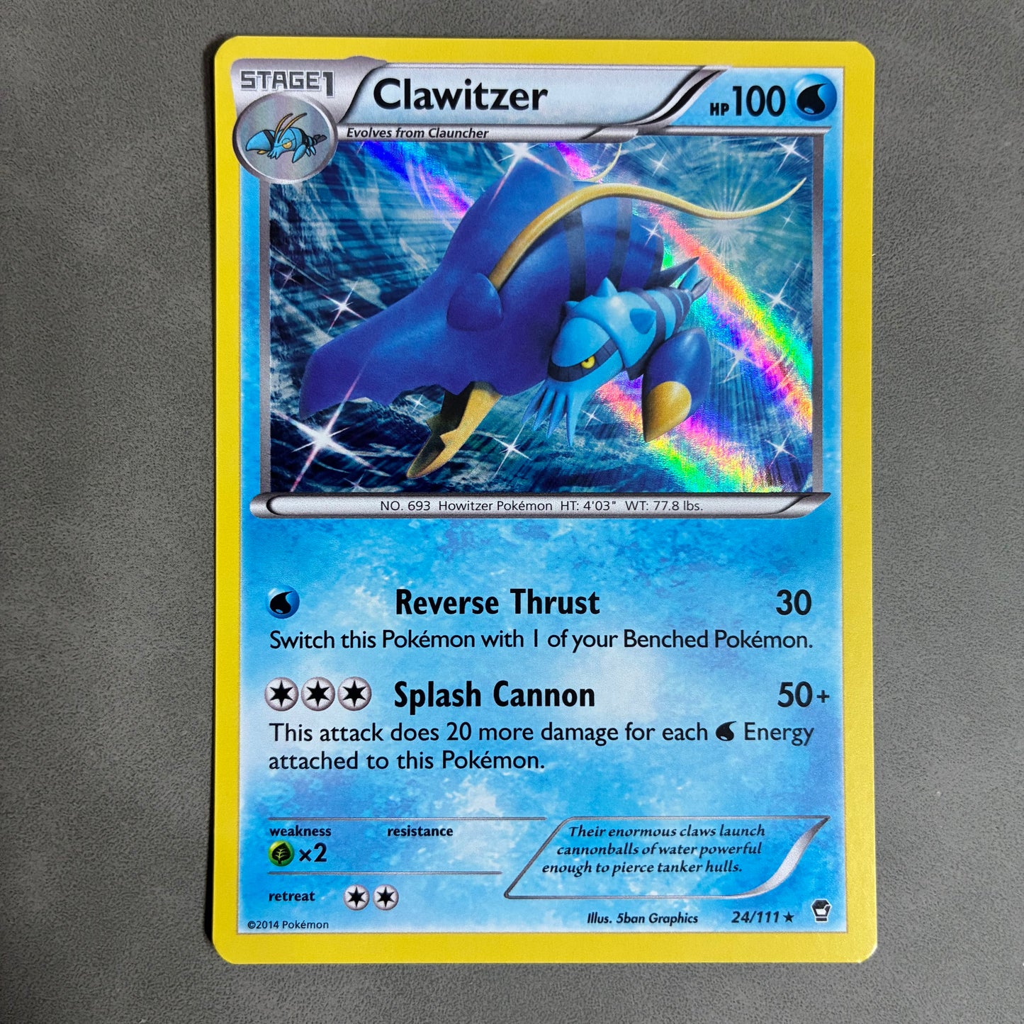 POKEMON TCG CLAWITZER 24/111 HOLO 2014