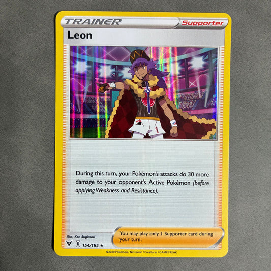 POKEMON TCG LEON 154/185 HOLO 2020 TRAINER SUPPORTER