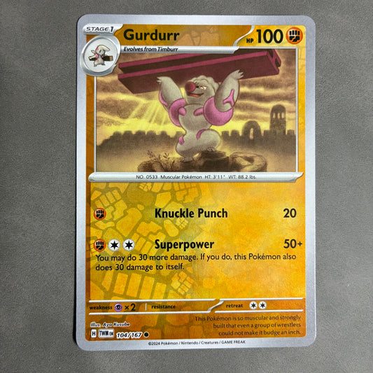2024 POKEMON TCG GURDURR 104/167 HOLO