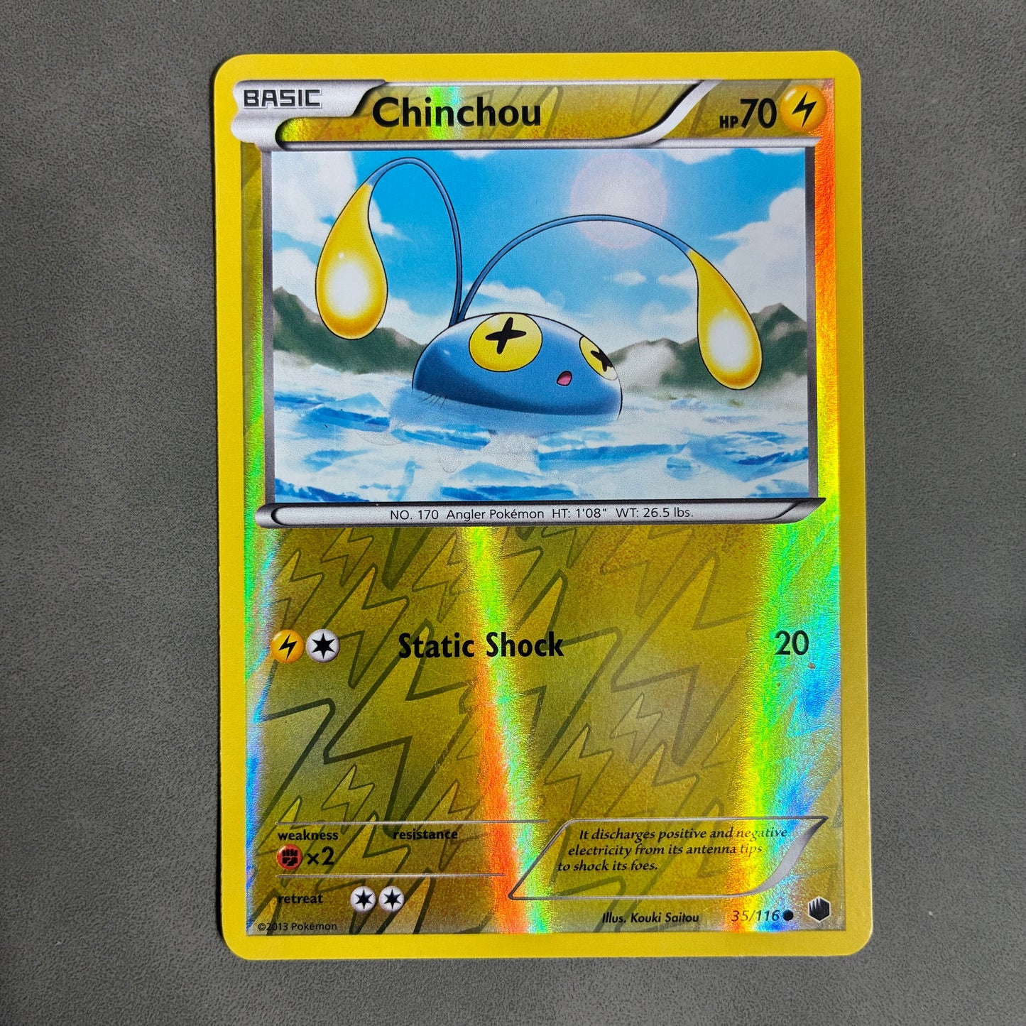 2013 POKEMON TCG CHINCHOU 35/116 HOLO