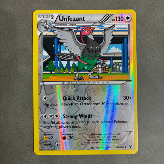 POKEMON TCG UNFEZANT 80/108 HOLO 2015