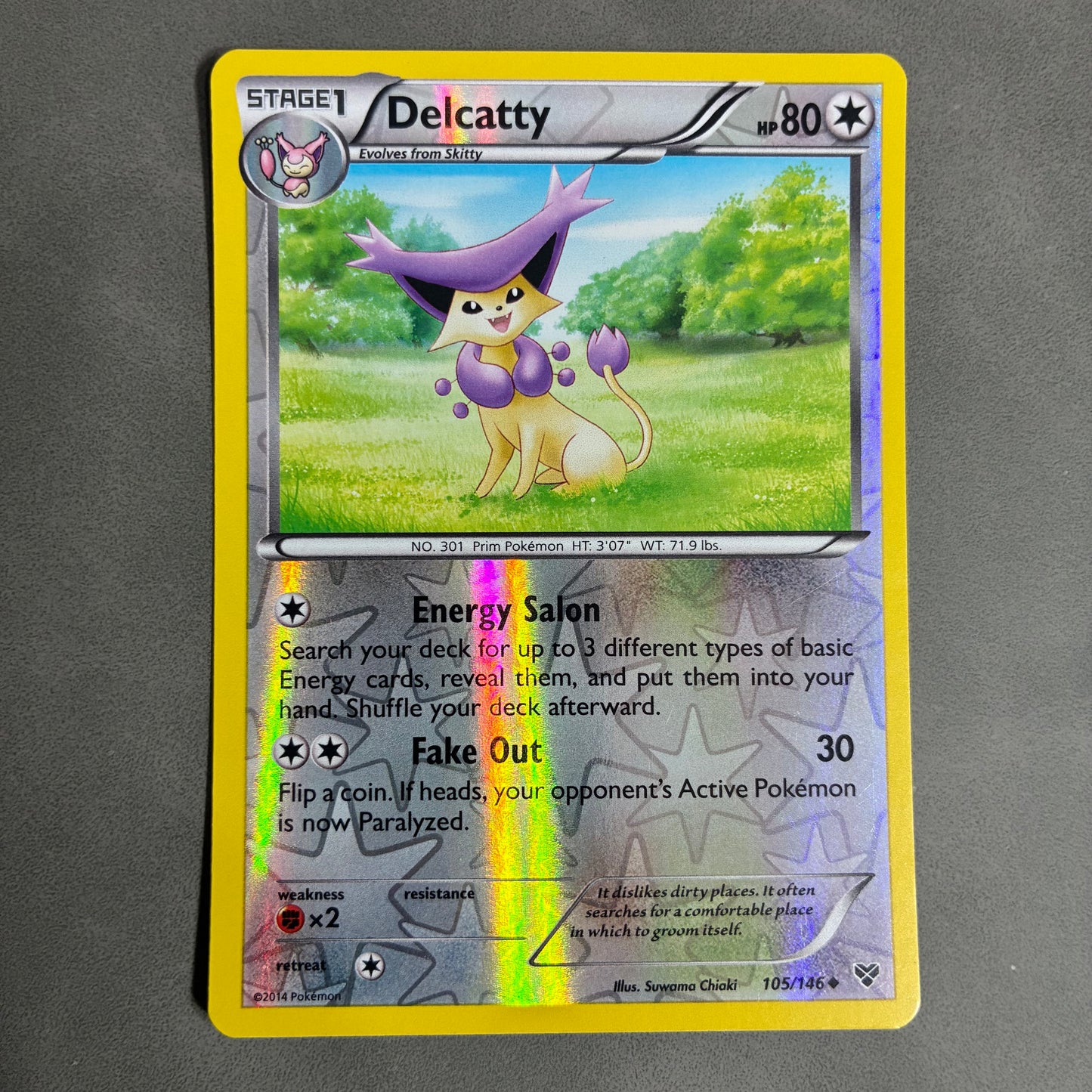 POKEMON TCG DELCATTY 105/146 HOLO 2014