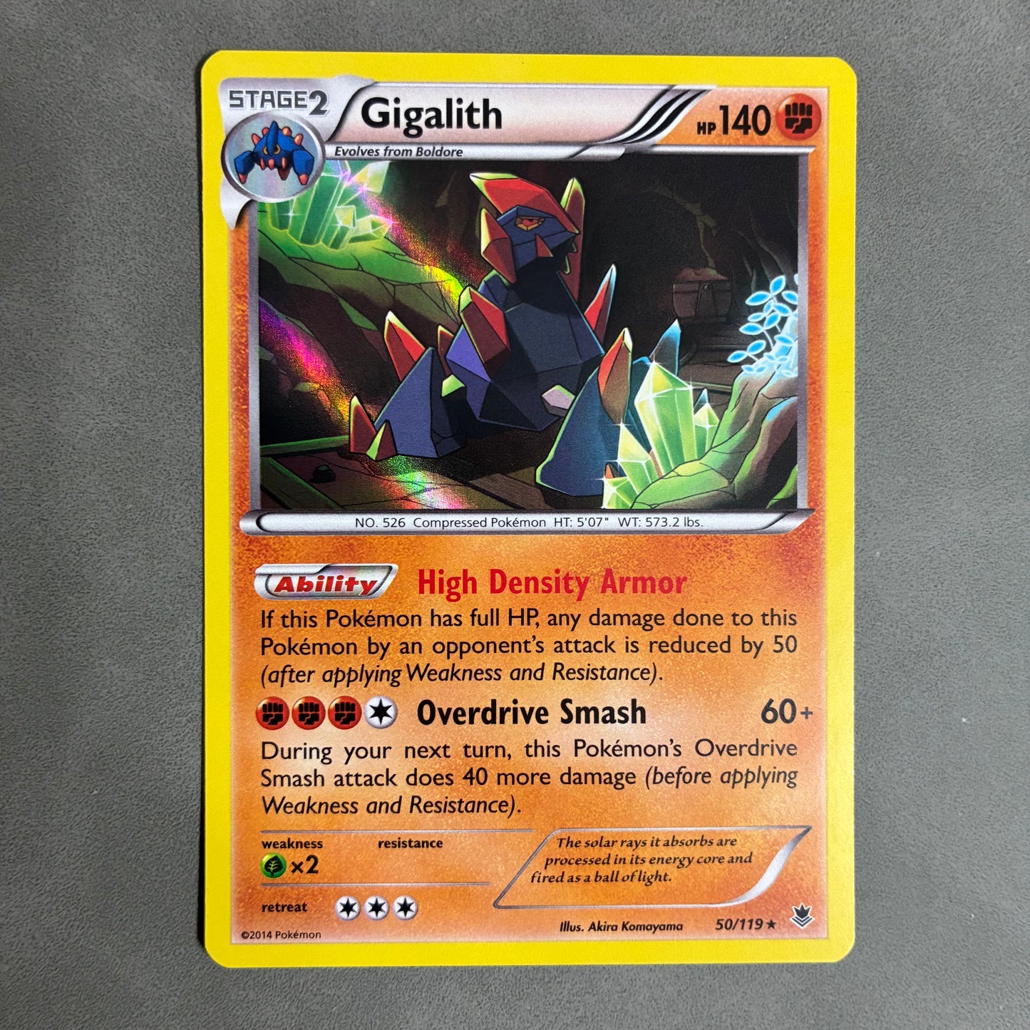 POKEMON TCG GIGALITH 50/119 HOLO 2014