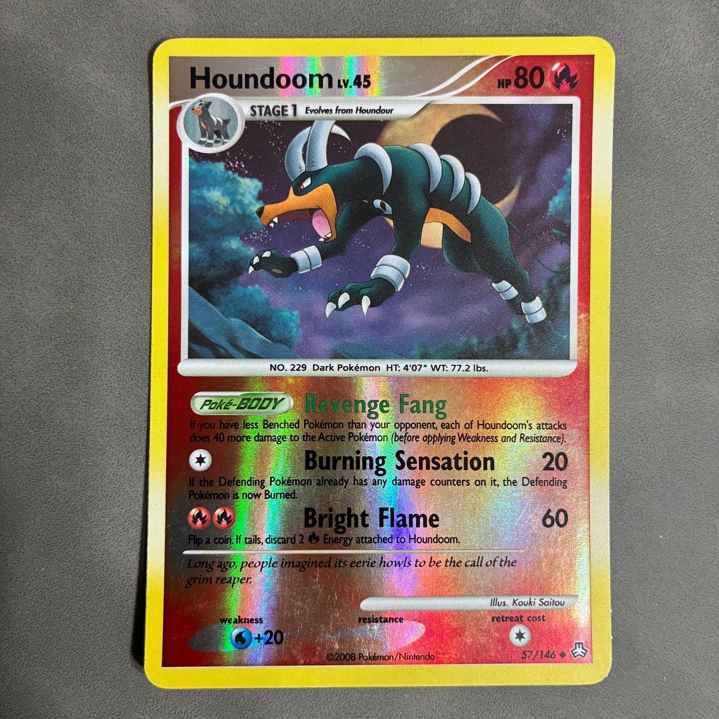 POKEMON TCG HOUNDOOM 57/146 HOLO 2008