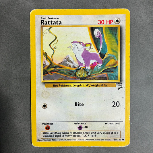 2X POKEMON TCG RATTATA 89/130 1999-2000