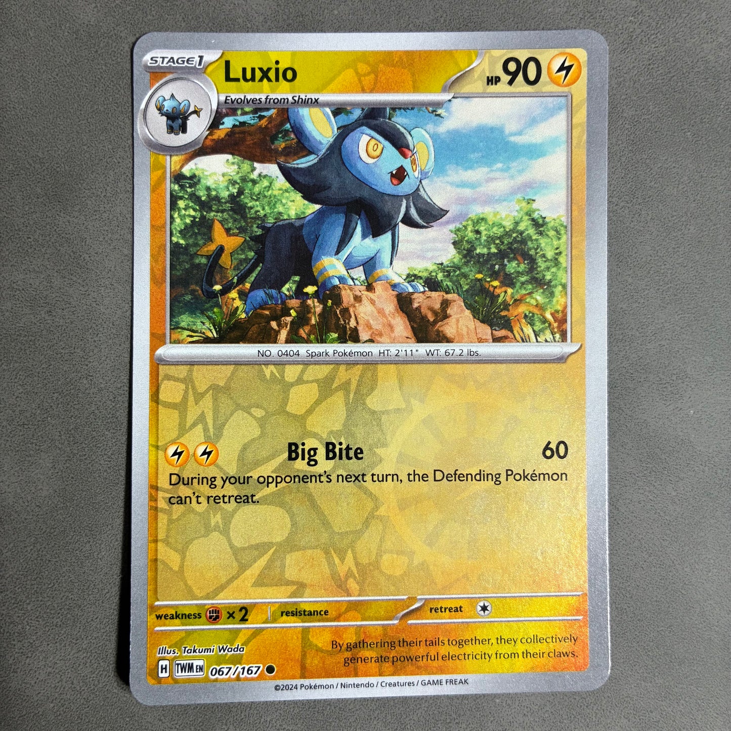 POKEMON TCG LUXIO 067/167 HOLO 2024