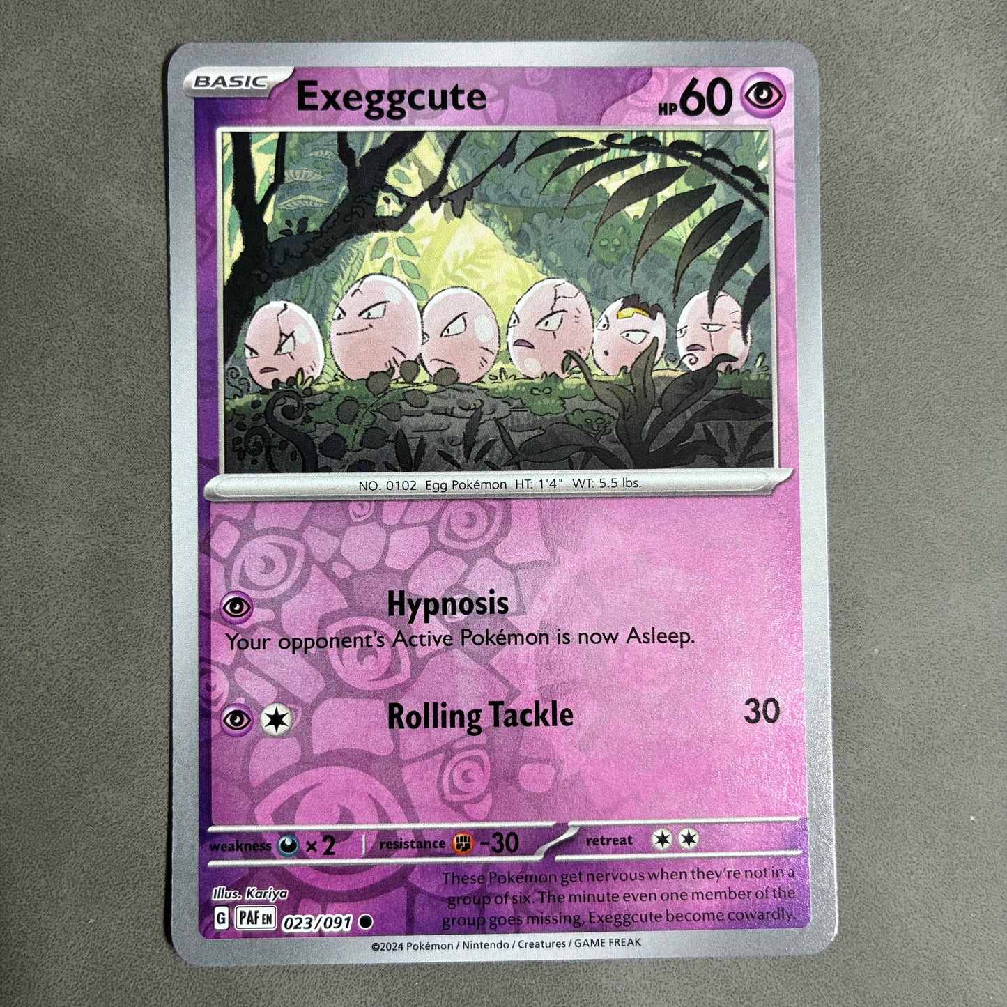 2X POKEMON TCG EXEGGCUTE 023/091 HOLO 2024