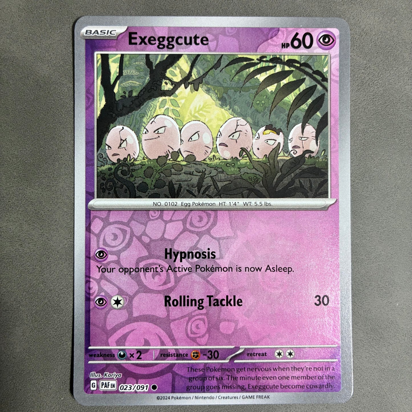 2X POKEMON TCG EXEGGCUTE 023/091 HOLO 2024