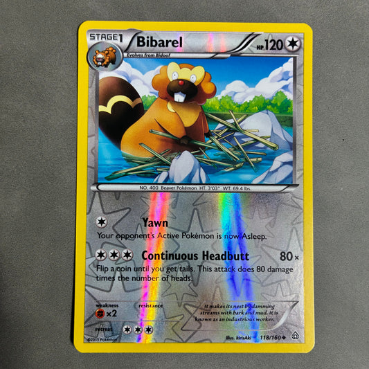 2015 POKEMON TCG BIBAREL 118/160 HOLO