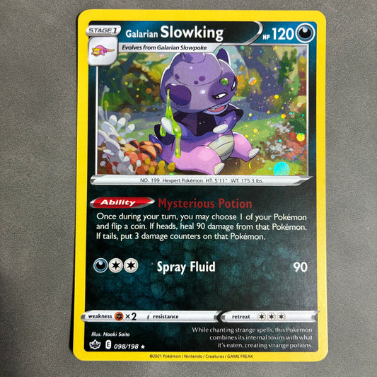 2021 POKEMON TCG GALARIAN SLOWKING 098/198 HOLO