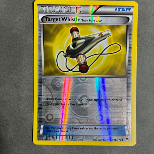 2014 POKEMON TCG TARGET WHISTLE 106/119 HOLO TRAINER ITEM