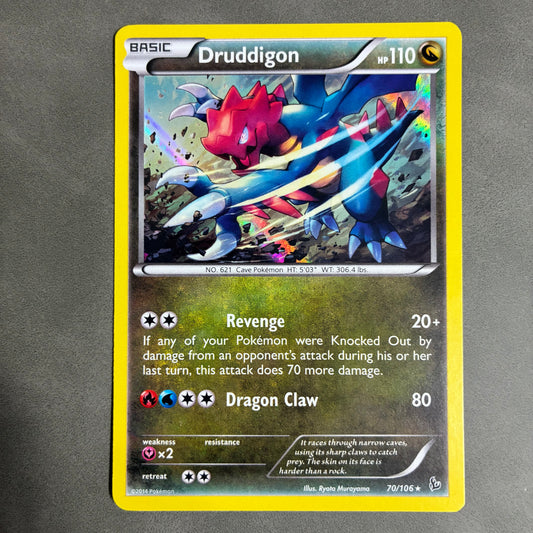 2014 POKEMON TCG - DRUDDIGON 70/106 HOLO