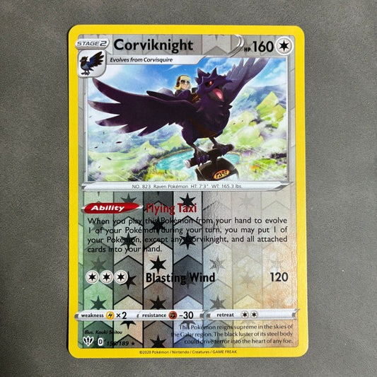 2020 POKEMON TCG - CORVIKNIGHT 156/189 HOLO