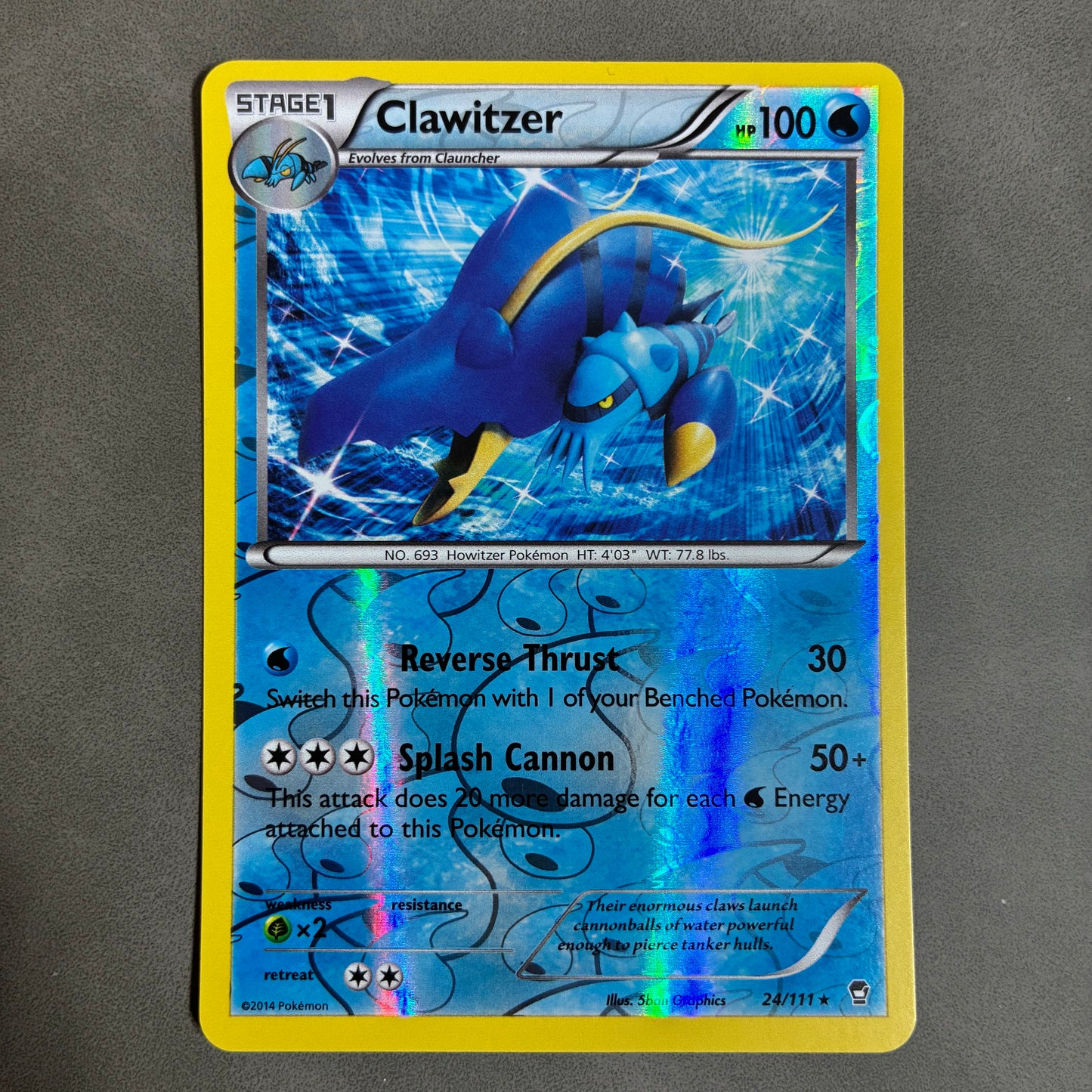 2014 POKEMON TCG - CLAWITZER 24/111 HOLO
