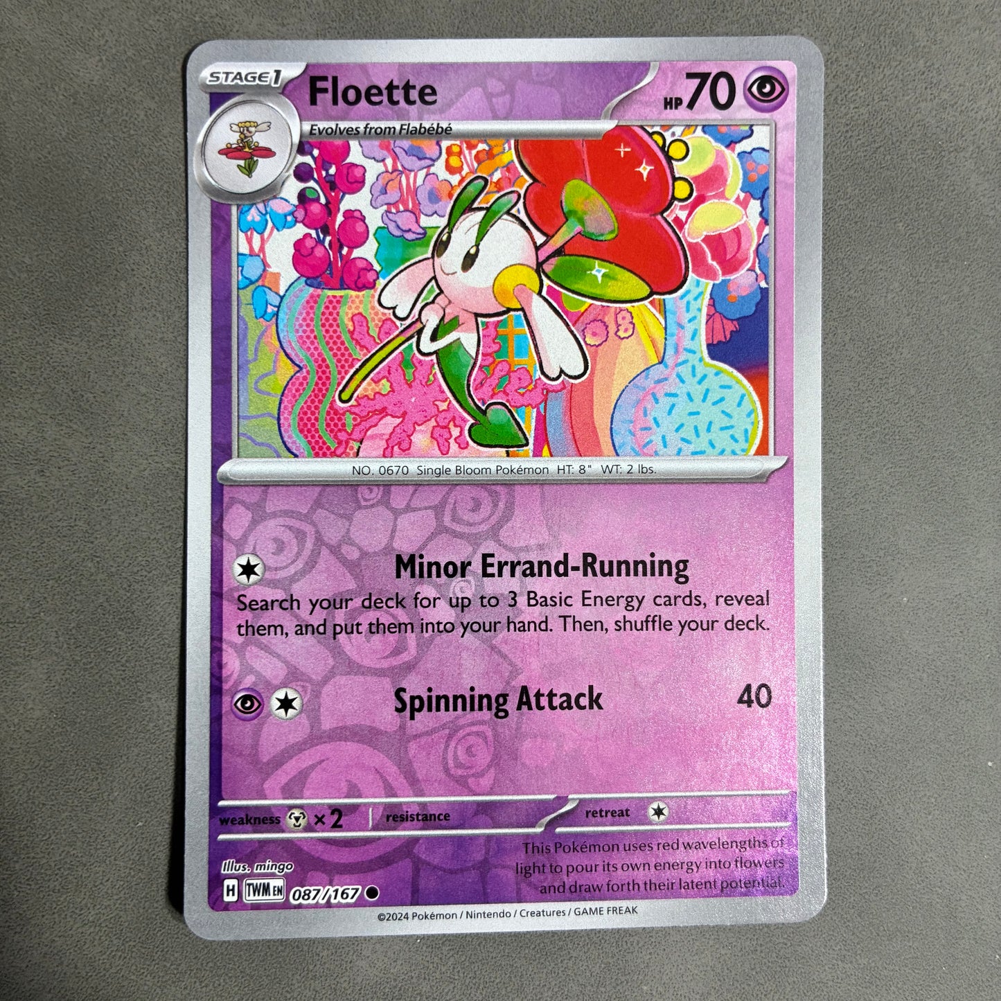 2024 POKEMON TCG - FLOETTE 087/167 HOLO