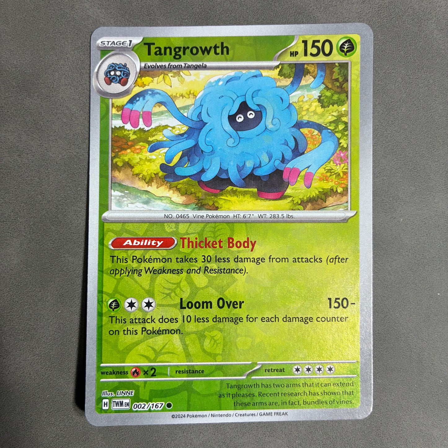 2024 POKEMON TCG - TANGROWTH 002/167 HOLO