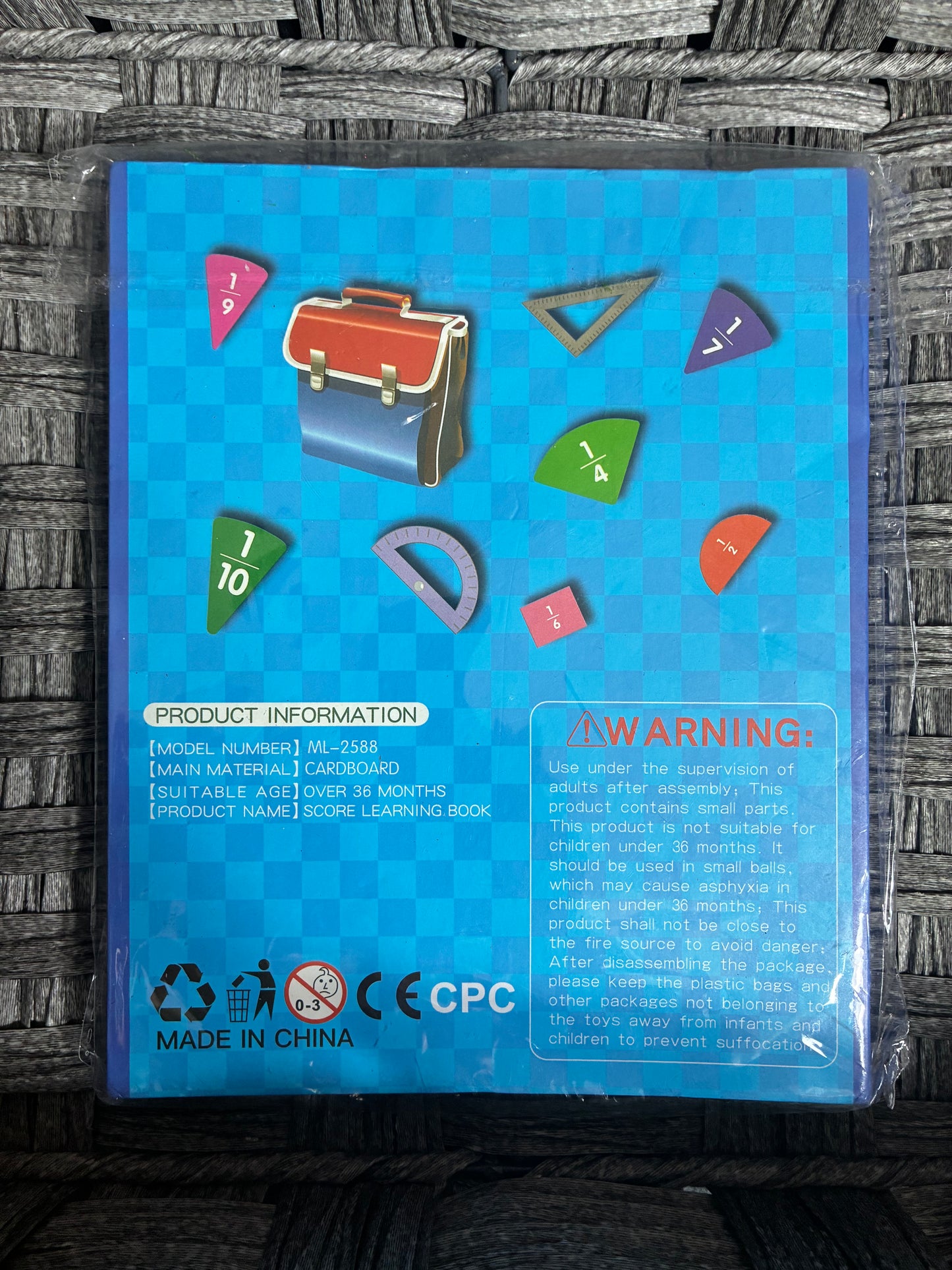 CHILDREN'S NECESSITIES 36+ MONTHS FRACTION GAME MAGNETIC FRACTION LEARNING TOOL